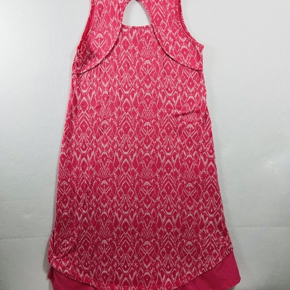Mod-O-Doc Coral Burnout Jersey Dress Women's Size L Keyhole back Lined - Picture 4 of 7